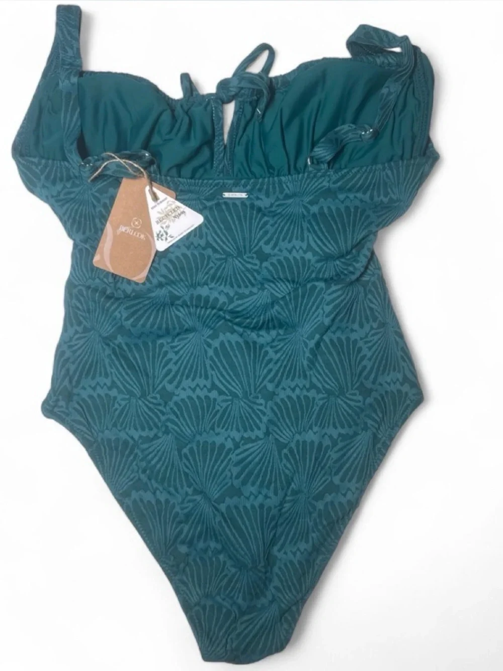 Teal Shell-Print One-Piece Swimsuit